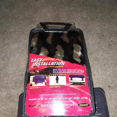 NEW SILICONE LICENSE PLATE FRAME AND NEW BUCKET SEAT COVER