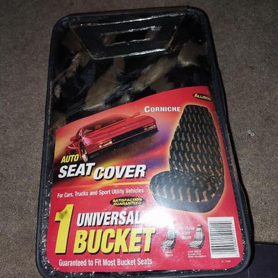 NEW SILICONE LICENSE PLATE FRAME AND NEW BUCKET SEAT COVER