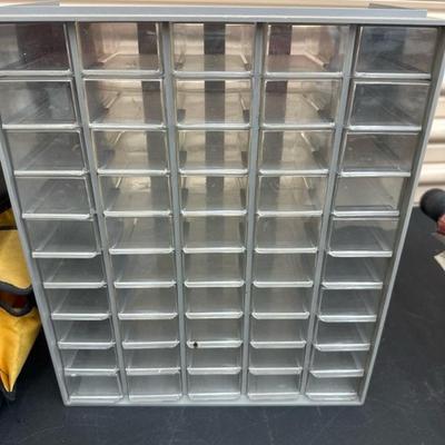 Lot 1341 tool box and screws storage bins