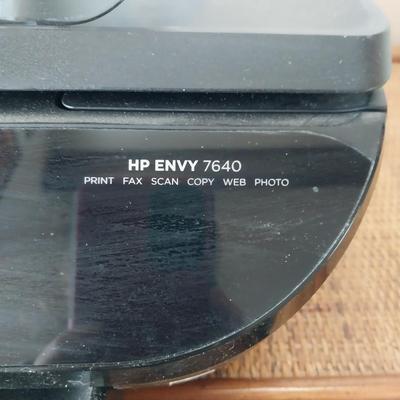 HP ENVY 7640 WIRELESS ALL IN ONE PRINTER WITH 2 UNOPENED INK CARTRIDGES