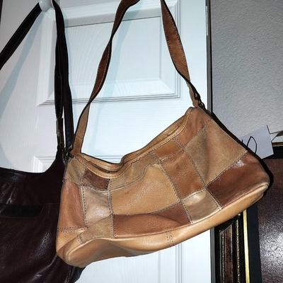 TWO LEATHER HANDBAGS