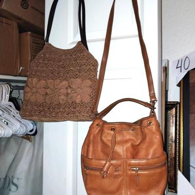 TWO SLYLISH PURSES ONE FROM NINE WEST