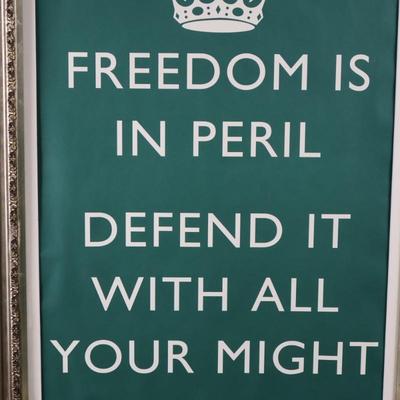 Wall Decor: Freedom is in Peril Defend it With All Your Might