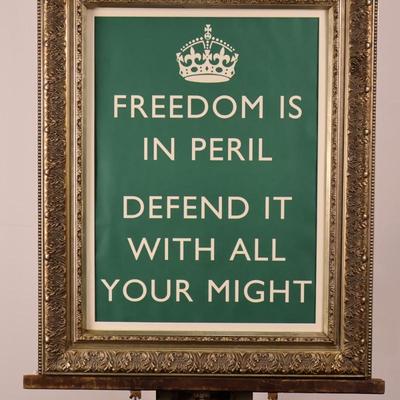Wall Decor: Freedom is in Peril Defend it With All Your Might