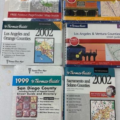 Lot 1349 collection of Thomas guide maps, three still in shrink wrap plastic