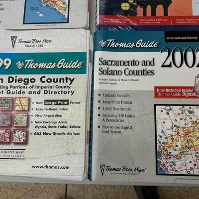 Lot 1349 collection of Thomas guide maps, three still in shrink wrap plastic