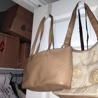 TWO NICE HANDBAGS AND LONG STRAP SMALL HANDBAG