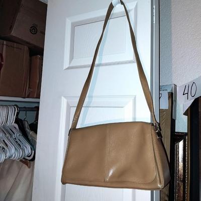 TAN AND TRI COLORED PURSE