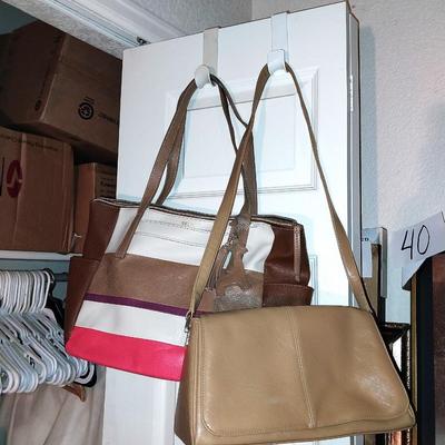 TAN AND TRI COLORED PURSE