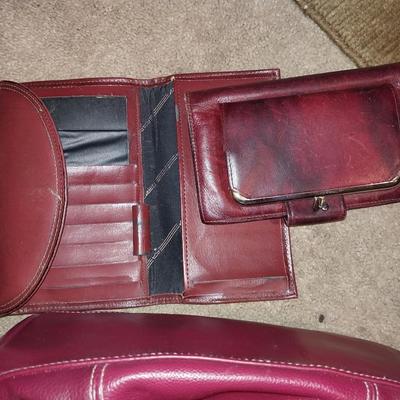 RED PURSH AND TWO WALLETS