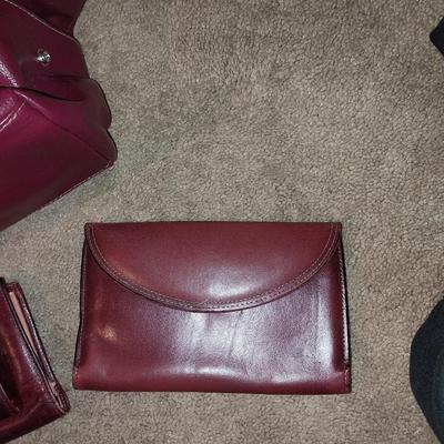 RED PURSH AND TWO WALLETS