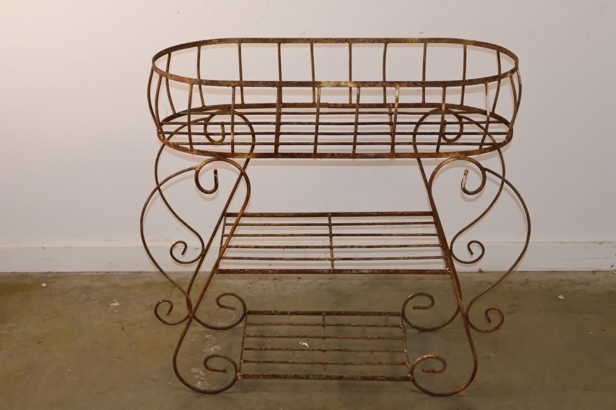 Vintage iron plant stand