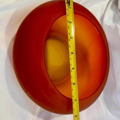 Vintage Tiffin Amberina Satin Glass Bowl