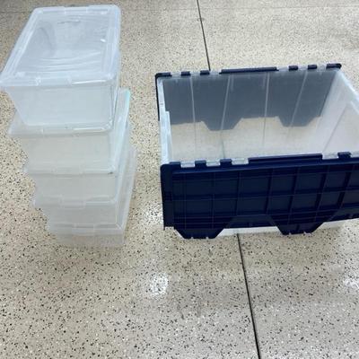 Lot 1393 storage plastic containers