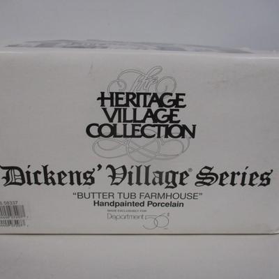 1996 Department 56 Dickens' Village Butter Tub Farmhouse