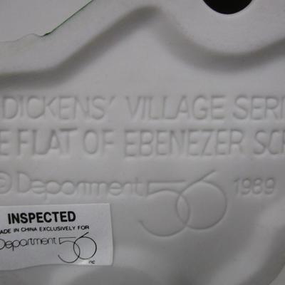 1989 Department 56 Dickens' Village The Flat Of Ebenezer Scrooge