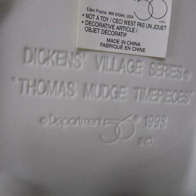 1998 Department 56 Dickens' Village Thomas Mudge Timepieces