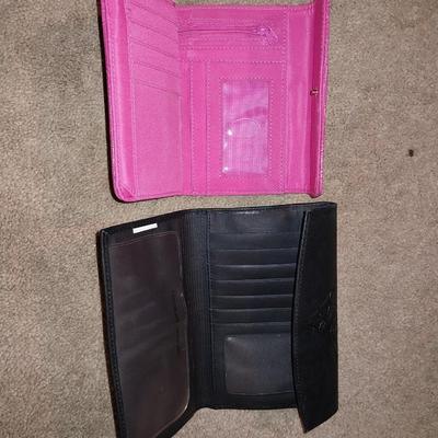 BLACK AND PINK WALLETS