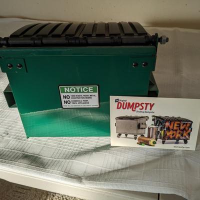 New Dumpsty Green Mini Steel Desktop Dumpster