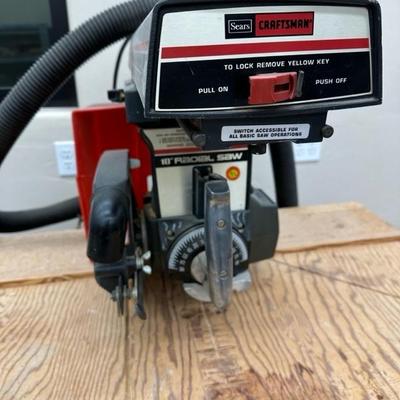 Lot 1372 vintage Sears craftsman 10 inch radial saw