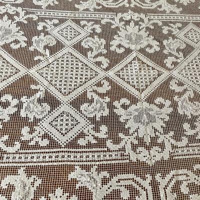 72"x52" Crocheted Lace Tablecloth - Victorian Pattern