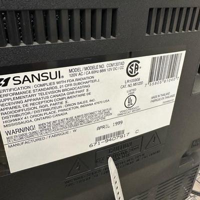 Lot 1373 Sansui TV, video cassette recorder combo