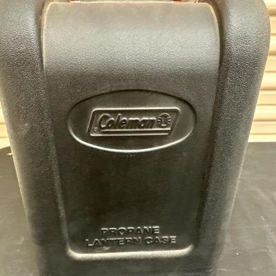 Lot 1416 Coleman, three burner propane stove, and propane Northstar lantern