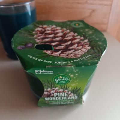 Three new scented candles - Glade Pine wonderland, and Tuscany Peppermint candy