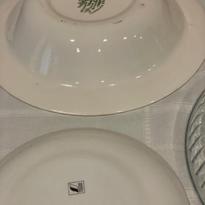 Decorative plates, pie plate and S&P shakers