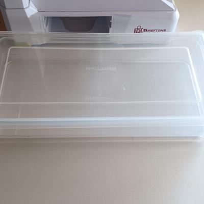 Brieftons 10 Blade Spiralizer / Food chopper Stainless Steel Blades with storage organizer and lidded container