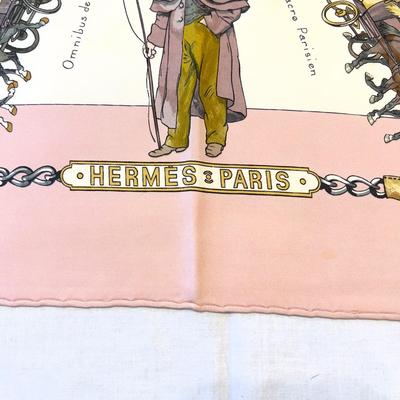 113 Authentic HERMÃ‰S Carre 90 Silk Scarf Omnibus Et Voitures de Place by Philippe Ledoux 1967