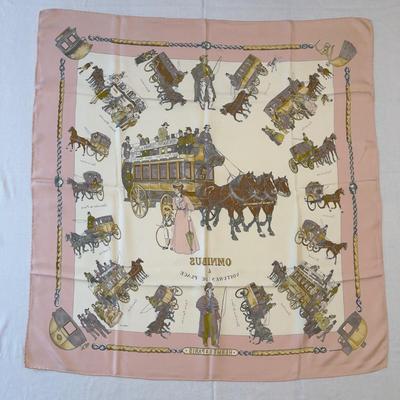 113 Authentic HERMÃ‰S Carre 90 Silk Scarf Omnibus Et Voitures de Place by Philippe Ledoux 1967