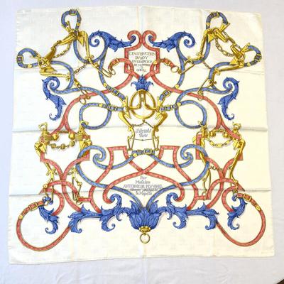 117 Authentic HERMÃ‰S Carre 90 Silk Scarf L'instruction Dv Roy En' L' Exercise De Monter A Cheval By Henri d'Origny 1993