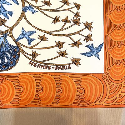 118 Authentic HERMÃ‰S Carre 90 Silk Scarf Les Legendes de L' Arbre by Annie Faivre 1998