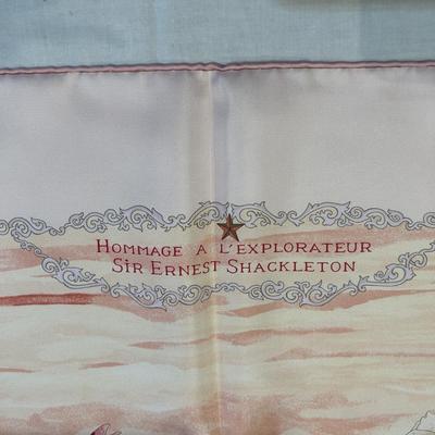 126 Authentic HERMÃ‰S Carre 90 Silk Scarf Hommage A L' Explorateur Sir Ernest Shackleton by ZoÃ« Pauwels 2005
