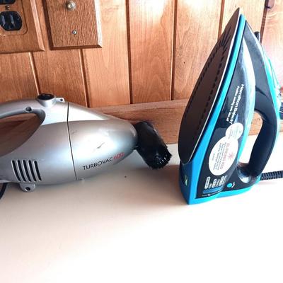 TurboVac 600 hand vacuum and Hamilton Beach Clothes Iron - like new!