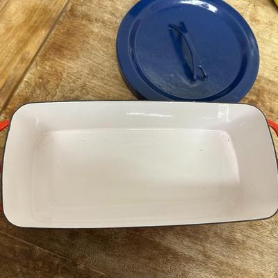 Lot of Dansk enamel and Midcentury enamel cookware