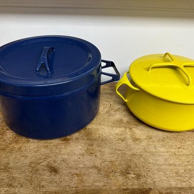 Lot of Dansk enamel and Midcentury enamel cookware
