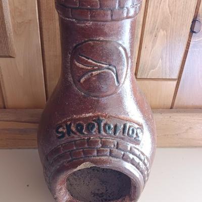 Miniature Skeeterlog Chiminea with three new scented bed bath & Beyond candles