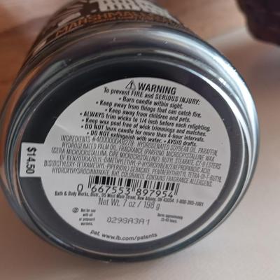 Miniature Skeeterlog Chiminea with three new scented bed bath & Beyond candles