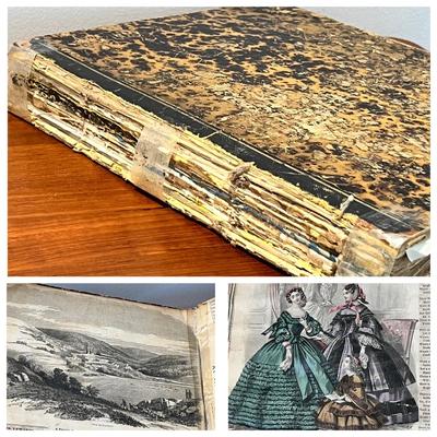 Interesting Antique Scrapbook - Earliest Date 1859