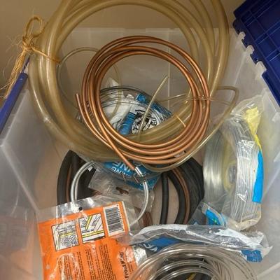 Lot 1435 variety of wire and hoses