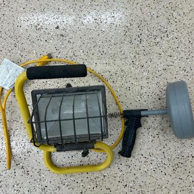 Lot 1436 plumbing snake & work light