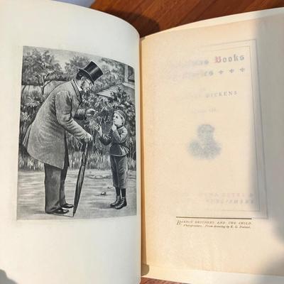 Antique Lot 3 Charles Dickens Books + 2 Children's Christmas Books