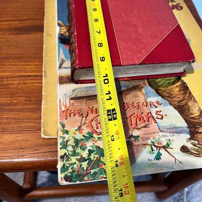 Antique Lot 3 Charles Dickens Books + 2 Children's Christmas Books