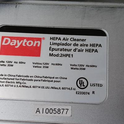 Working Dayton Hepa air cleaner