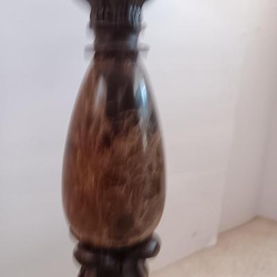 Table lamp with shade - darker marble accent with bronze colored base 2 of 2 - switch