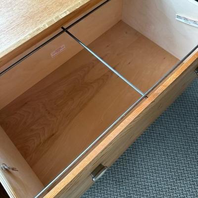 Lot 1075 wood lateral file cabinet