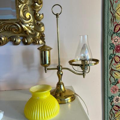 Vintage Brass Studentâ€™s Lamp w. Electric Counterweight Swing Arm