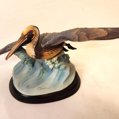 Lot #33 Andrea Porcelain Brown Pelican on Stand